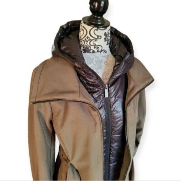 Michael Kors Soft Shell Puffer Hooded Jacket Women's Sz Medium - Picture 14 of 16